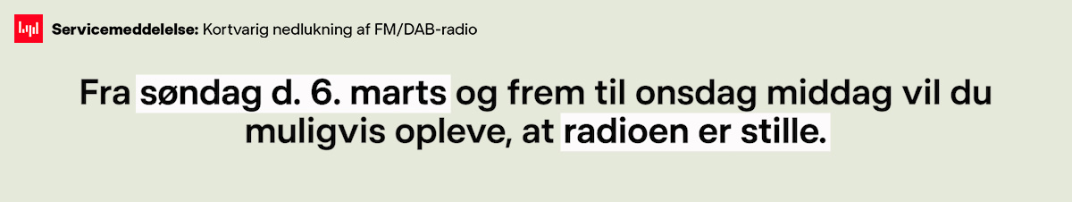 FM/DAB Nedlukningsbanner