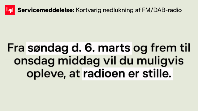 FM/DAB Nedlukningsbanner
